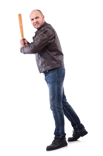 Mann mit Baseballschläger — Stockfoto