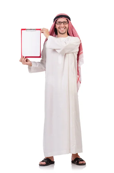 Arab man with binder — Stock Photo, Image