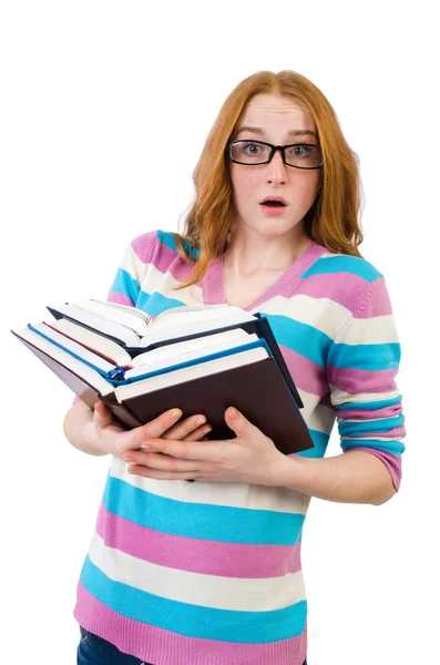 Junge Studentin mit Büchern — Stockfoto