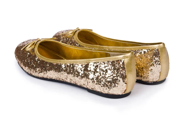 Zlaté baletní střevíčky — Stock fotografie