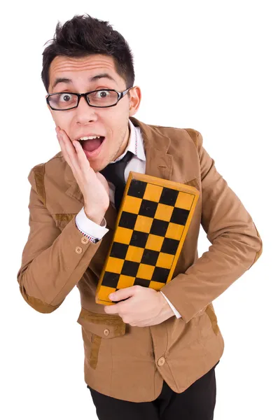 Funny chess player — Stock Photo, Image