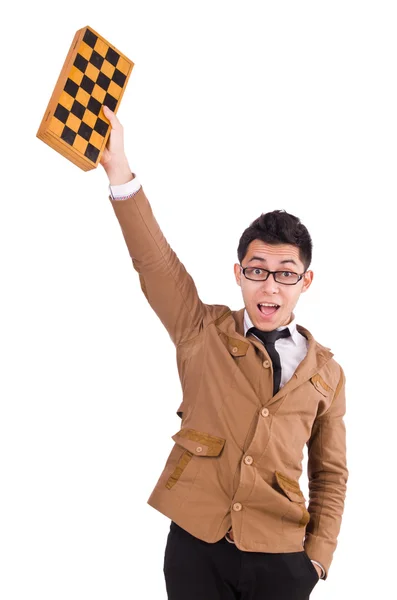 Jugador de ajedrez divertido — Foto de Stock