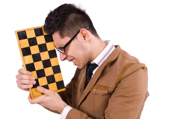 Giocatore di scacchi divertente — Foto Stock