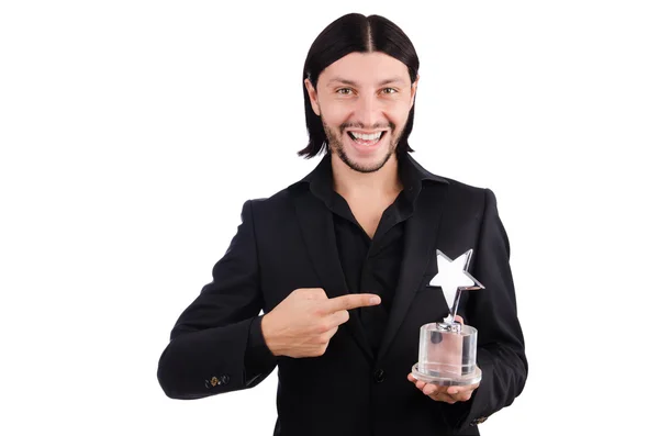 Empresario con premio estrella — Foto de Stock