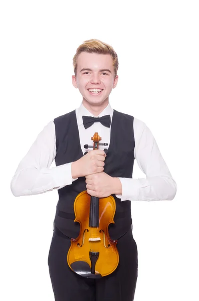 Funny violin player — Stock Photo, Image