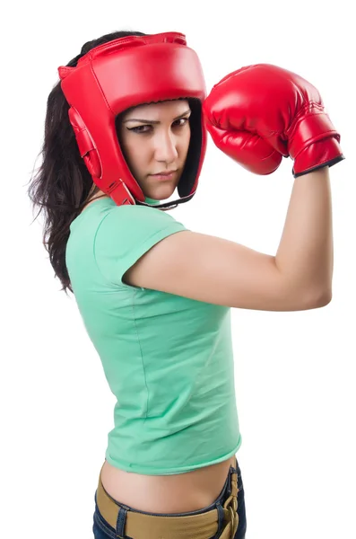 Boxeadora mujer — Foto de Stock