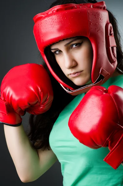 Boxeadora mujer — Foto de Stock