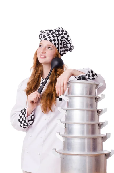 Jonge vrouw cook — Stockfoto