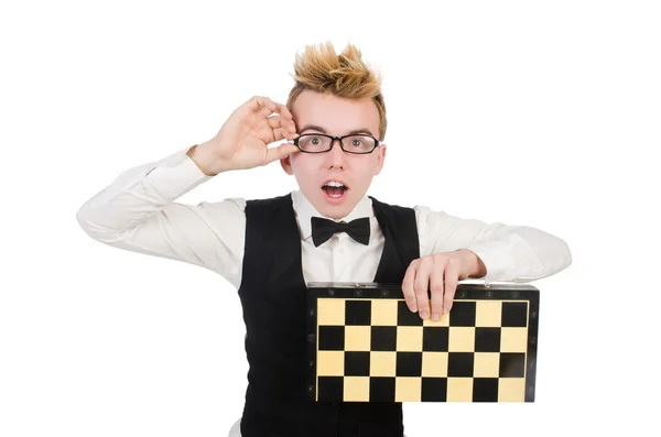 Giocatore di scacchi divertente — Foto Stock