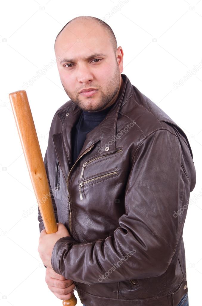 Man with baseball bat