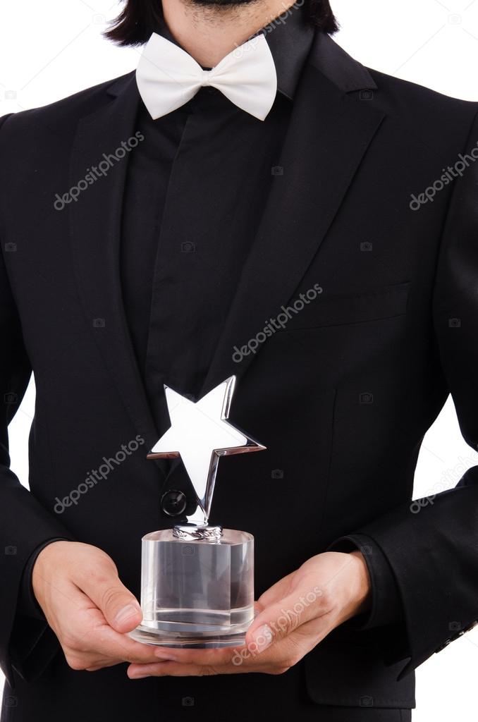 Businessman with star award