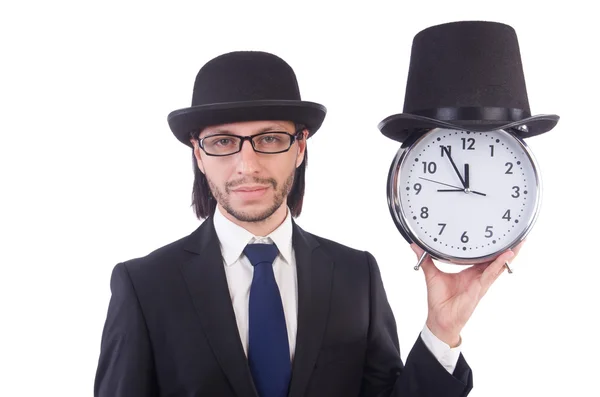 Uomo d'affari con orologio — Foto Stock