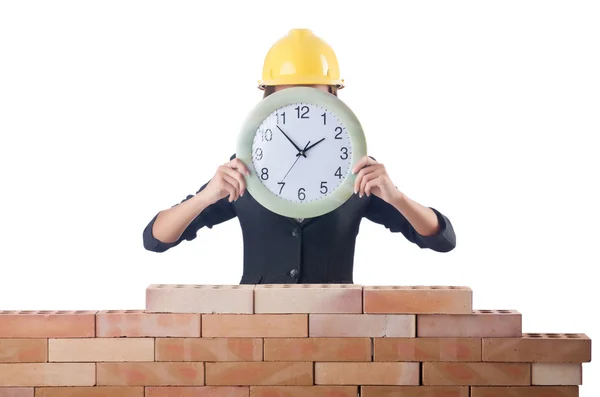 Woman construction worker — Stock Photo, Image