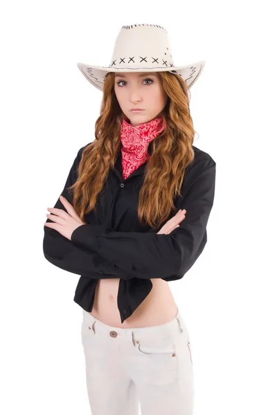 Giovane cowgirl — Foto Stock