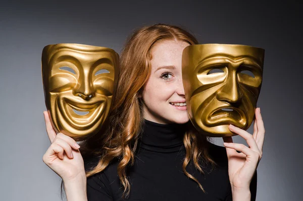 Woman with mask — Stock Photo, Image