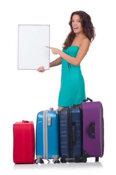 Woman preparing for vacation — Stock Photo, Image