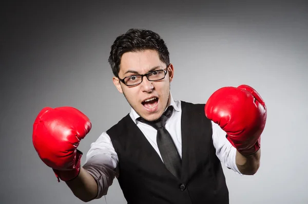 Boxeador hombre de negocios —  Fotos de Stock