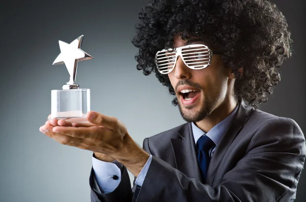 Hombre recibiendo premio estrella — Foto de Stock