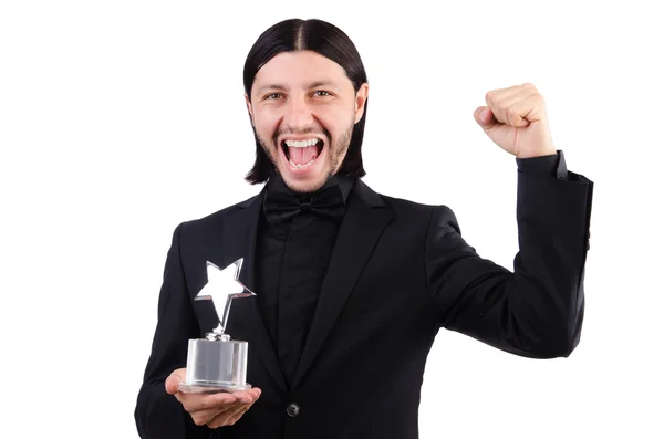 Affärsman med star award — Stockfoto