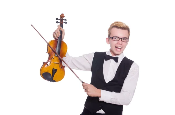 Divertente violinista — Foto Stock