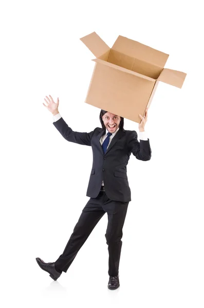 Man with boxes Stock Photo