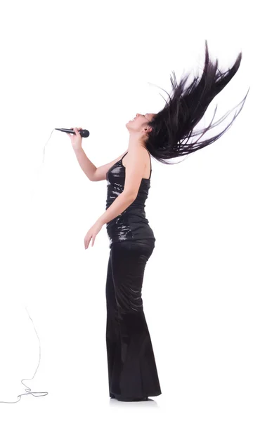 Young female singer — Stock Photo, Image