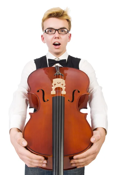 滑稽的人用的小提琴 — 图库照片
