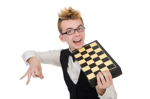 Funny chess player — Stock Photo, Image