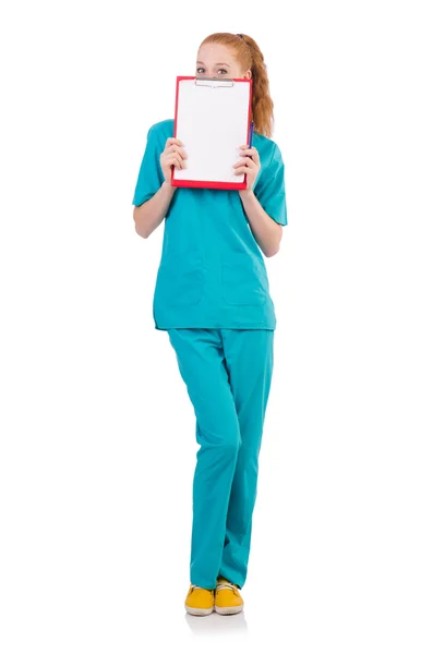 Mulher-médico de uniforme — Fotografia de Stock