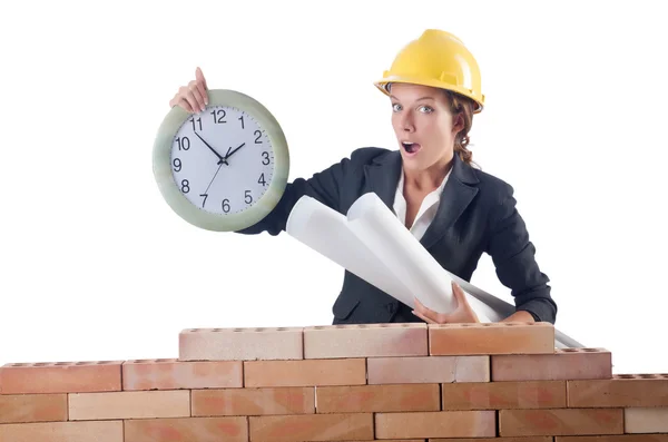 Woman construction worker — Stock Photo, Image