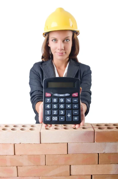 Mulher trabalhador da construção — Fotografia de Stock