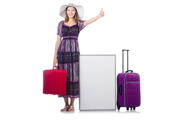 Woman preparing for travel — Stock Photo, Image