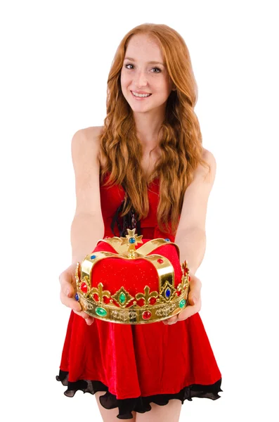 Girl in queen concept — Stock Photo, Image