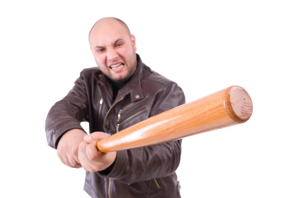 Beysbol sopası ile adam — Stok fotoğraf