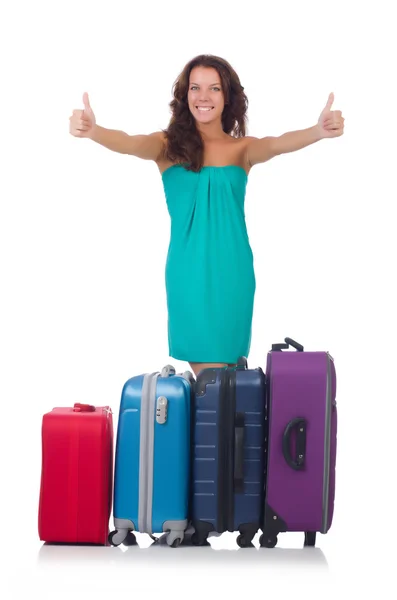 Mulher se preparando para férias — Fotografia de Stock