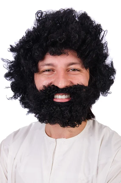 Peludo gracioso hombre — Foto de Stock