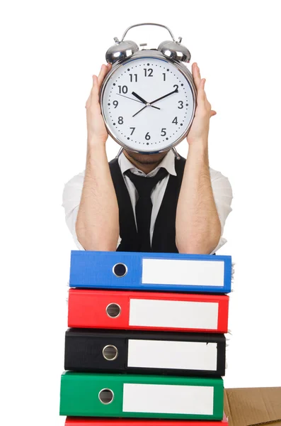 Man failing to meet his deadlines — Stock Photo, Image