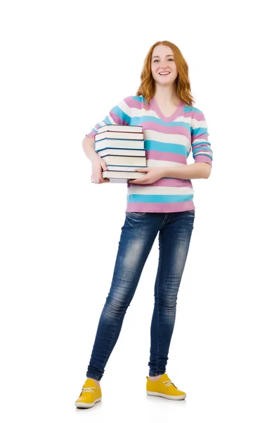 Jeune étudiant avec des livres — Photo