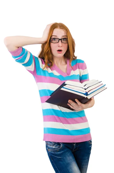 Junge Studentin mit Büchern — Stockfoto