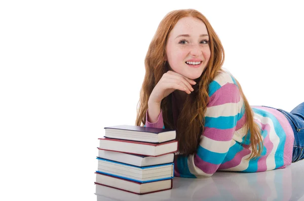 Jeune étudiant avec des livres — Photo