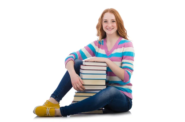 Giovane studente con libri — Foto Stock