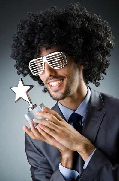 Man getting star award — Stock Photo, Image