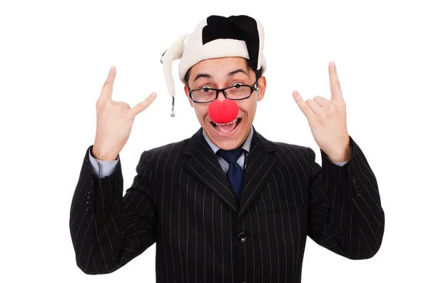 Clown zakenman — Stockfoto