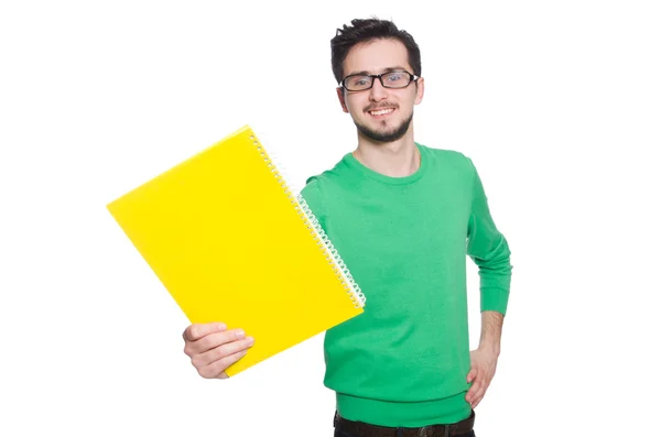 Estudiante con libro — Foto de Stock