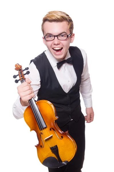 Roliga violin spelare — Stockfoto