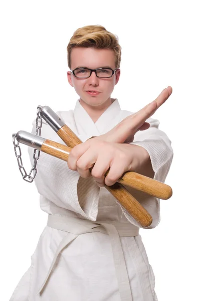 Divertente combattente karate — Foto Stock