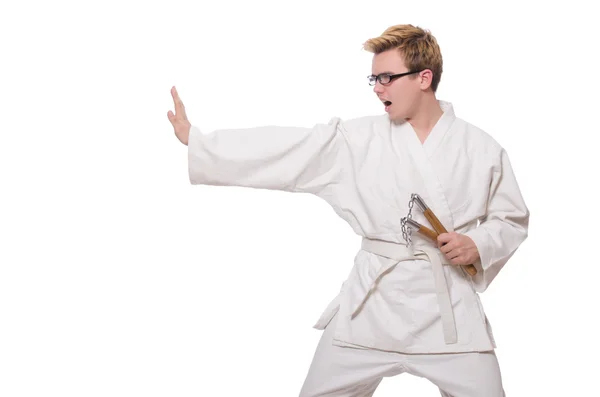 Divertente combattente karate — Foto Stock