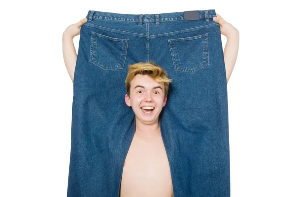 Lustiger Mann mit Hose — Stockfoto