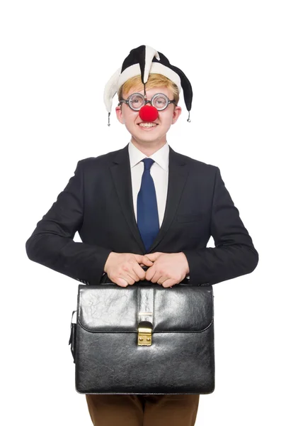 Clown affärsman — Stockfoto