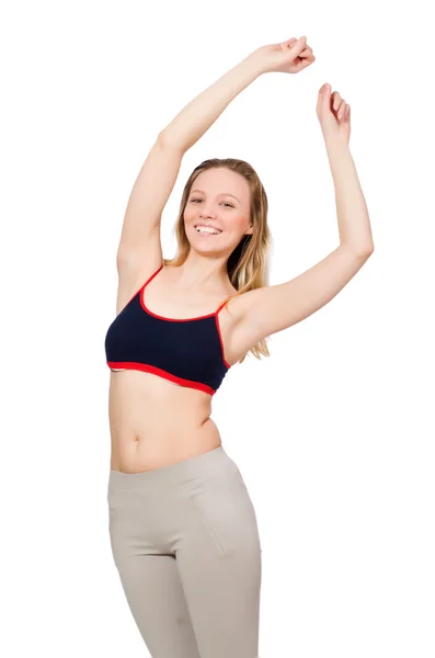 Feminino fazendo exercícios — Fotografia de Stock
